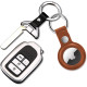 Чохол для AirTag Waterproof Keychain&Leather Holder Brown