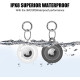 Чохол для AirTag Waterproof Keychain&Leather Holder Grey
