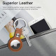 Чохол для AirTag Benazcap PU Leather AirTag Holder with Keychain Black