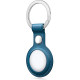 Чохол для AirTag Benazcap PU Leather AirTag Holder with Keychain Blue